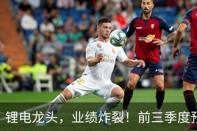 锂电龙头，业绩炸裂！前三季度预盈超51亿元，激增超27倍